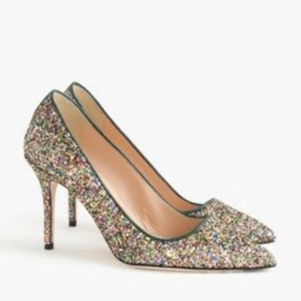 Jcrew glitter heels size 9